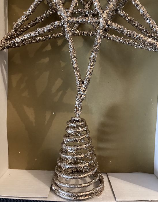 Enfeite Estrela Arvore Natal Dourada