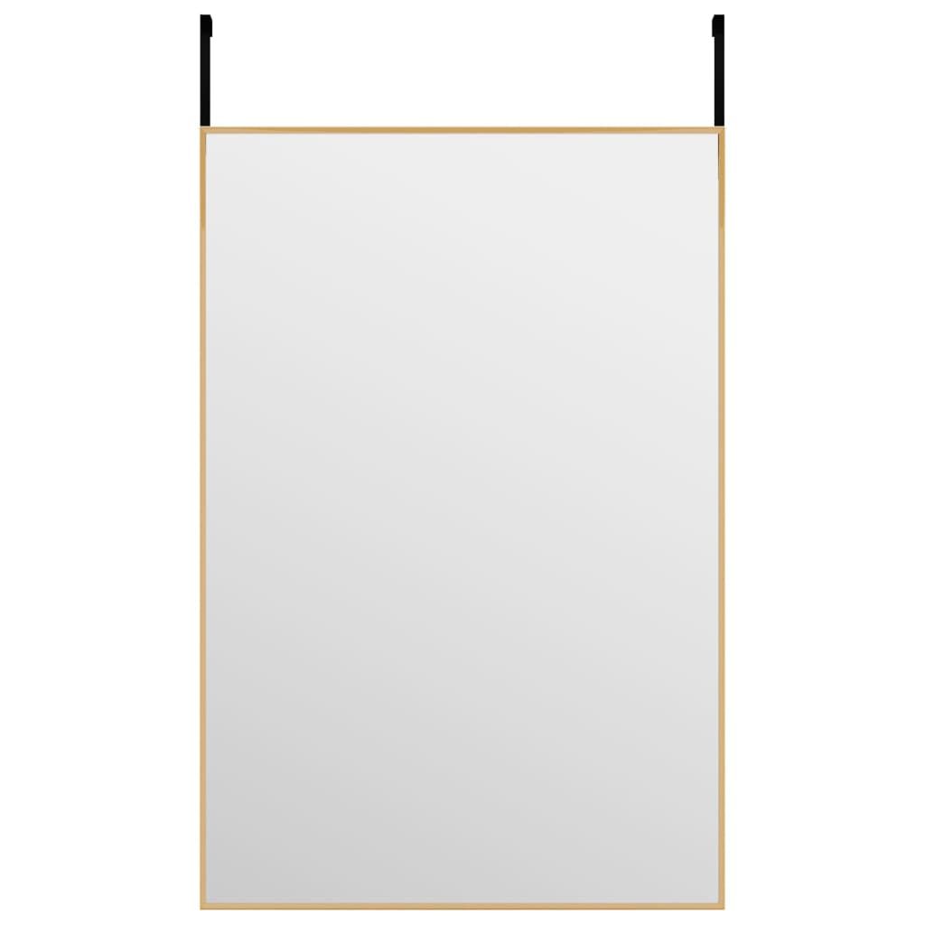 Vidaxl Lustro Na Drzwi, Złote, 40X60 Cm, Szkło I Aluminium