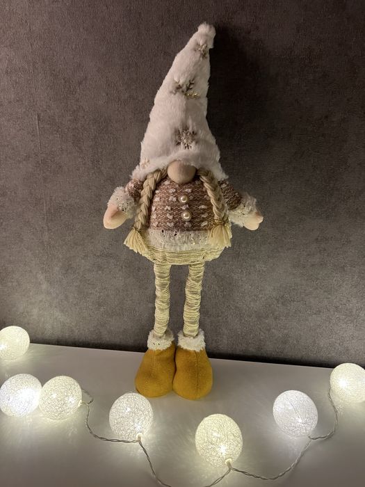 Різдвяні гноми 60см - святковий декор,новорічна прикраса, пара гномів