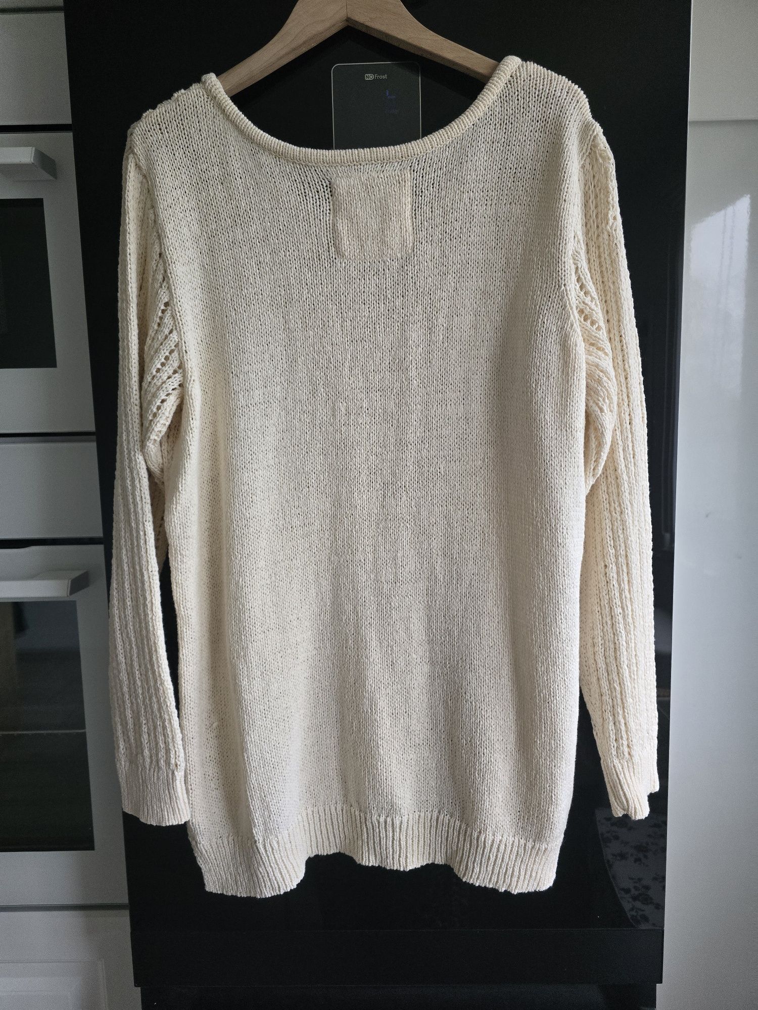 Bawełniany ażurowy sweter H&M r. XL