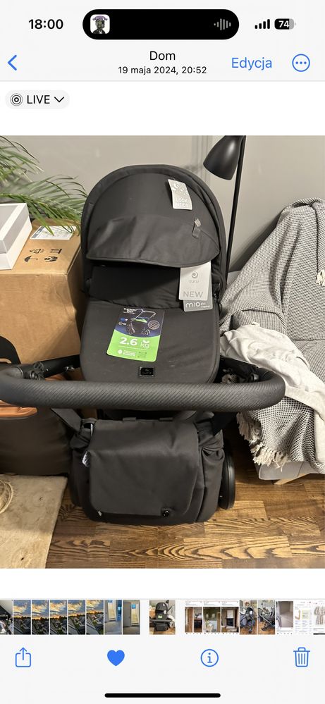 Wózek Tutis Mio Plus Thermo Black Collection 2w1