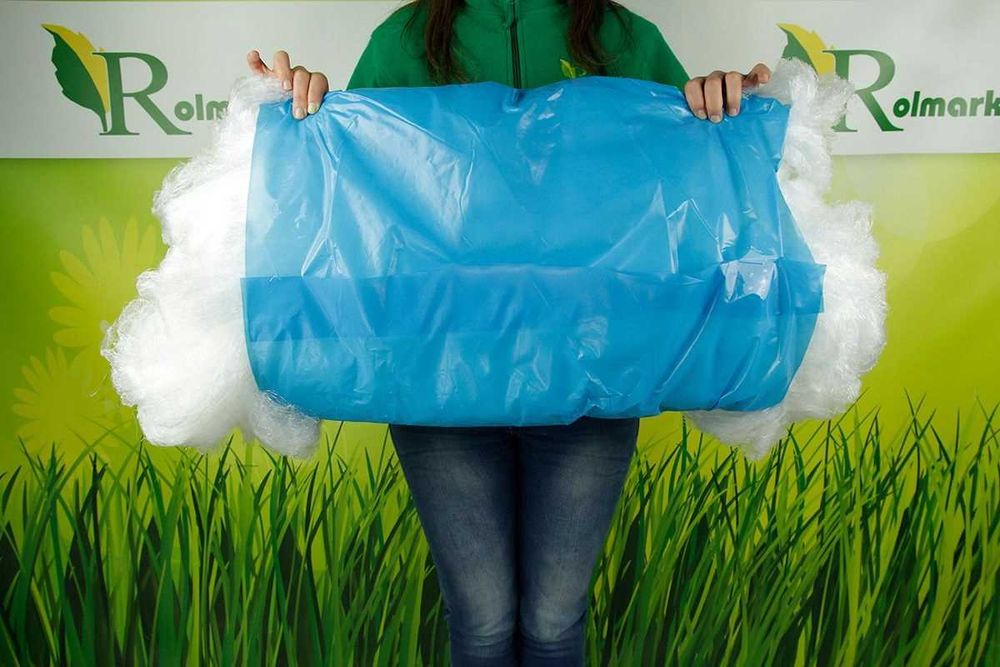 Siatka rękaw do pakowania choinek drzewek 45cm 300m biała mocna GRATIS