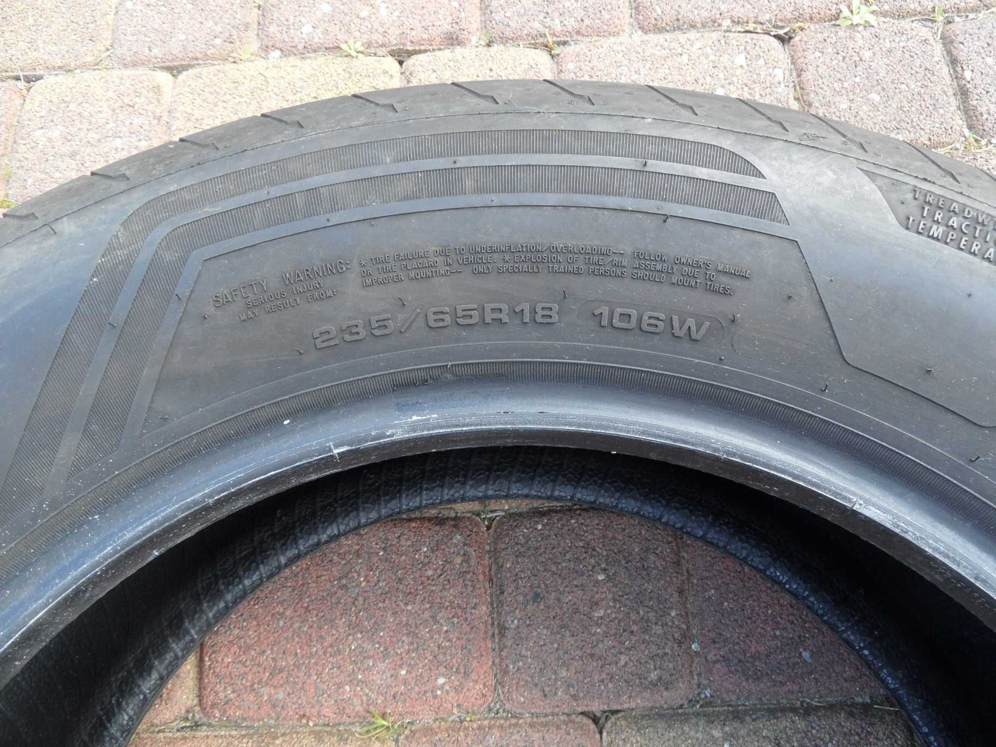 Dwie Opony Letnie 235/65 R18 GOODYEAR