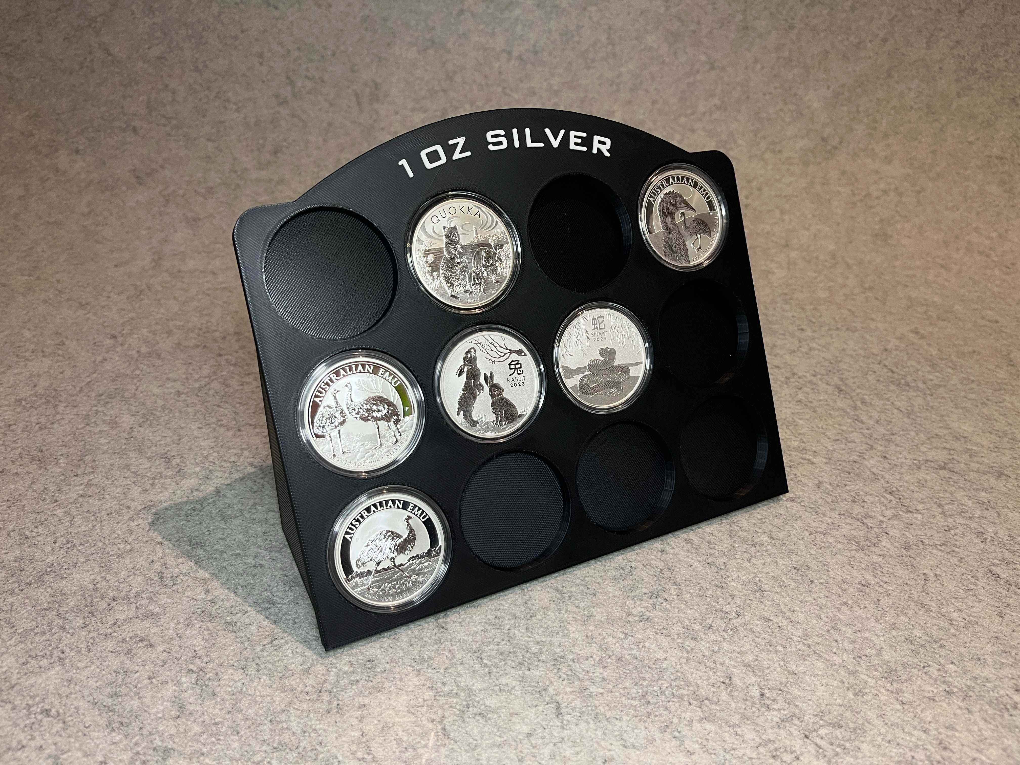 Ozdobny stojak etui na 12 srebrnych monet 1oz