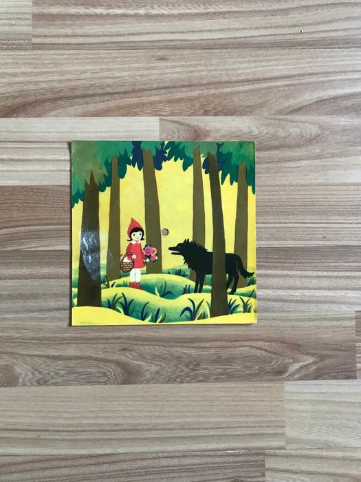 Pocztówka dźwiękowa PRL bajka Czerwony Kapturek winyl płyta winylowa