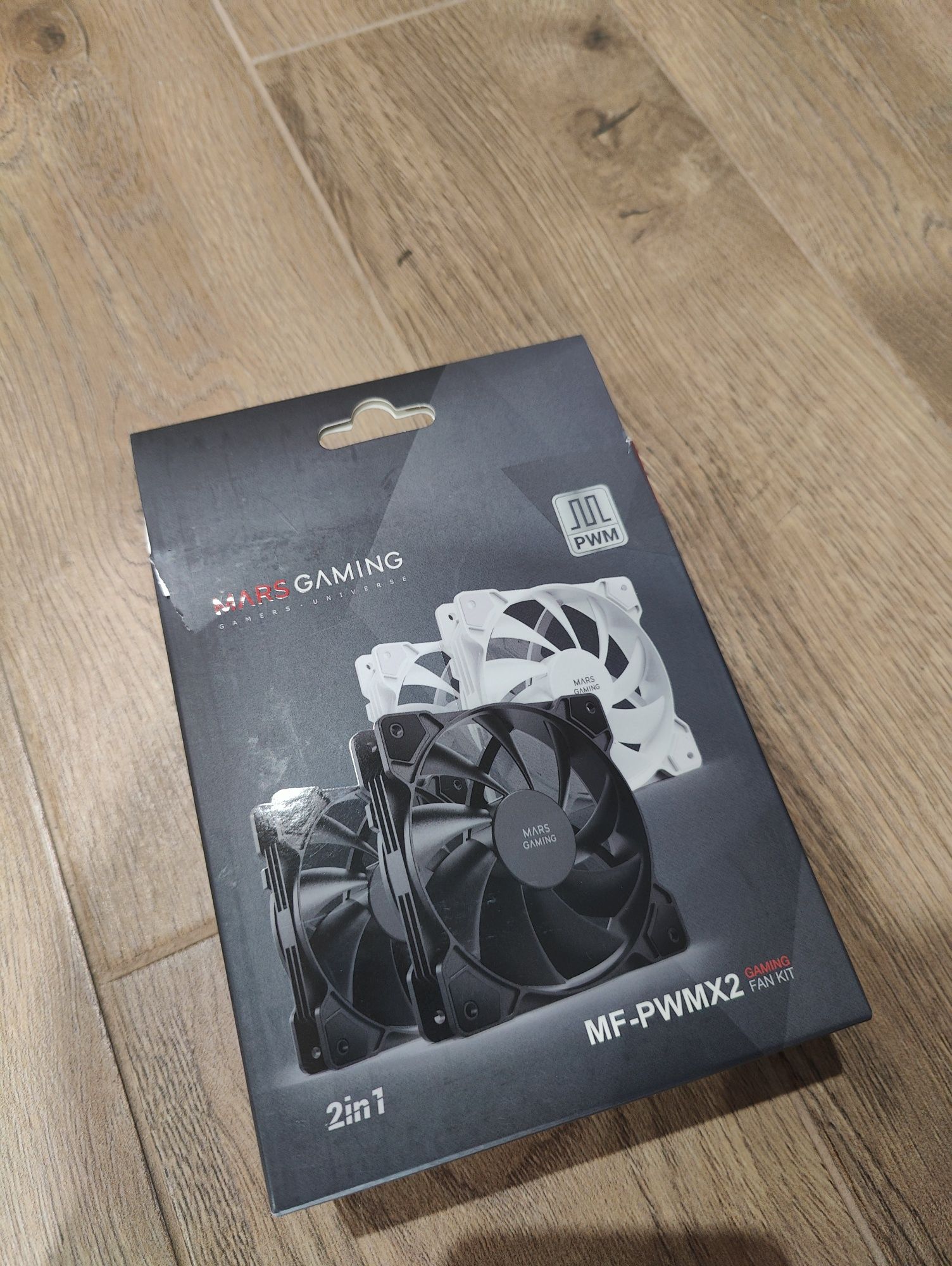 2x Mars Gaming MF-PWMX2 Biały 120mm, Ultra cichy