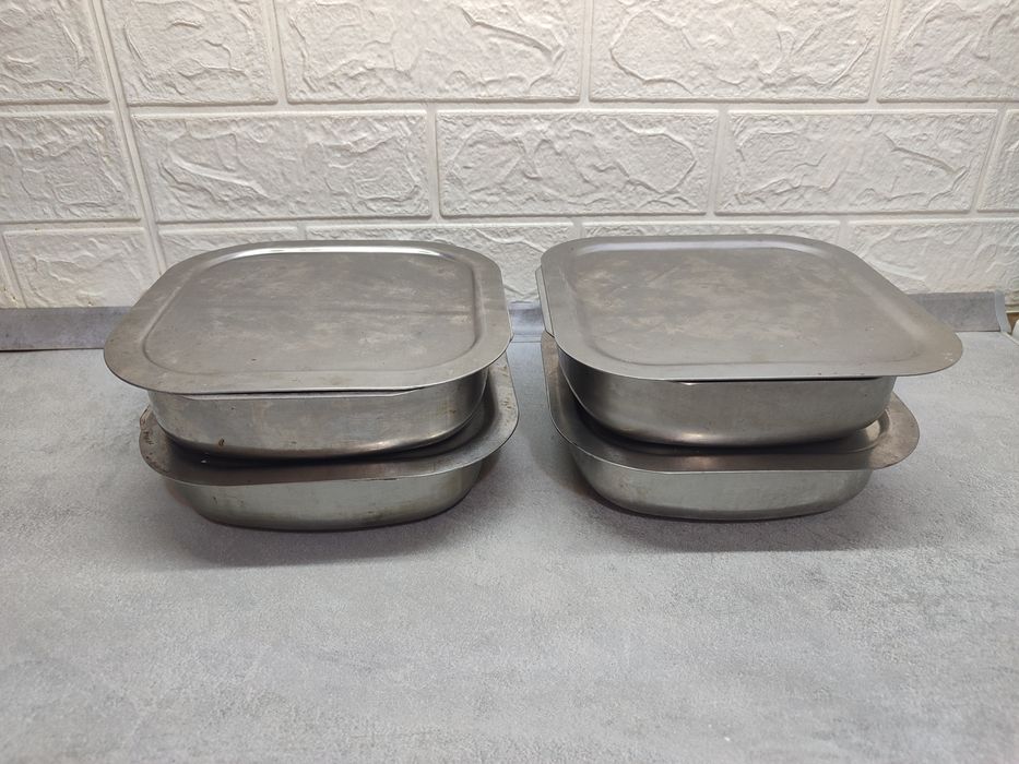 Судочки контейнеры для холодцю нержавіюча сталь з кришкою