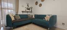Modułowa Sofa narożna turkusowa