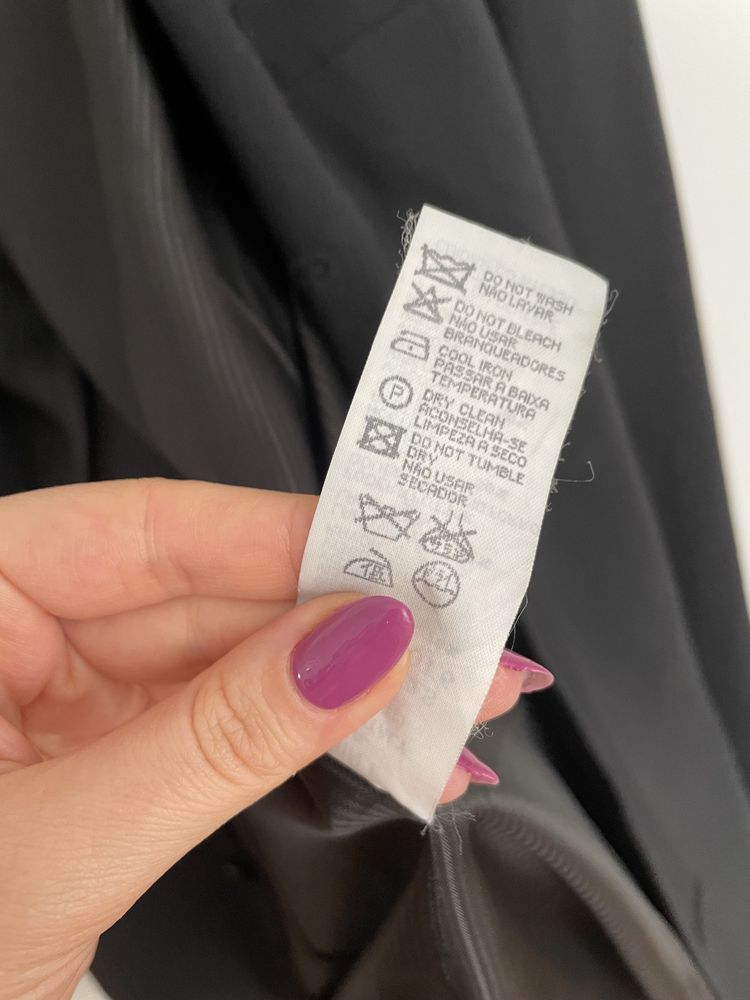 Czarna marynarka w prążek vintage Armani Jeans S/M XL
