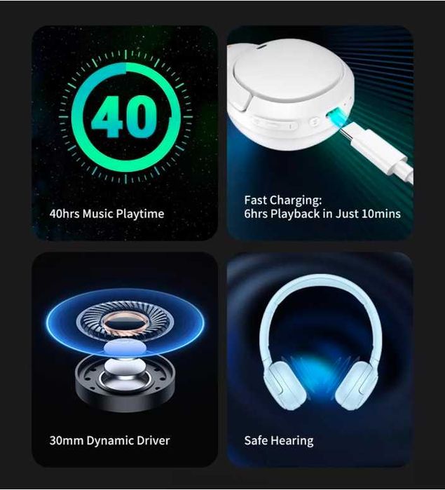 ⇒ Edifier WH500 – это накладные беспроводные нушники с 40ч. звука