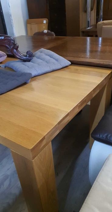 Stół drewniany nierozkładany dębowy solidny masywny stan bdb FV DOWÓZ