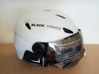 Kask narciarski black crevice Silvretta carbon white rozmiar S - 55/56
