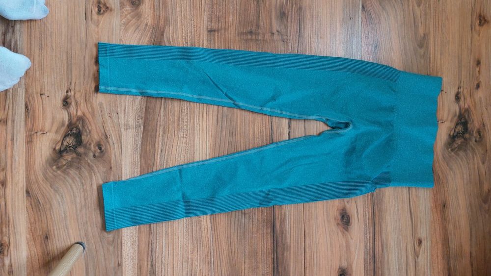 Legginsy 36 S SHEIN nowe sportowe push upi turkusowe fitness siłownia