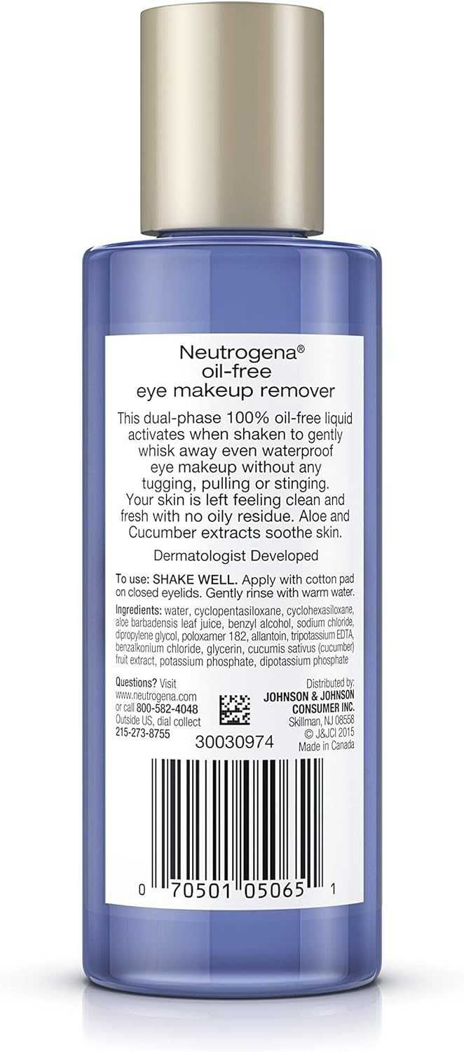 Neutrogena, засіб для зняття макіяжу з очей без олії, 162 мл