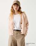 Кардиган uniqlo soufflé yarn v neck short cardigan
