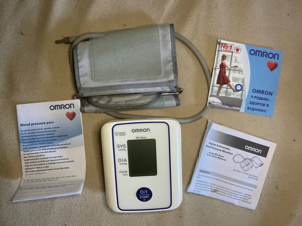 Тонометр Omron M2 Basic + адаптер збільшена манжета