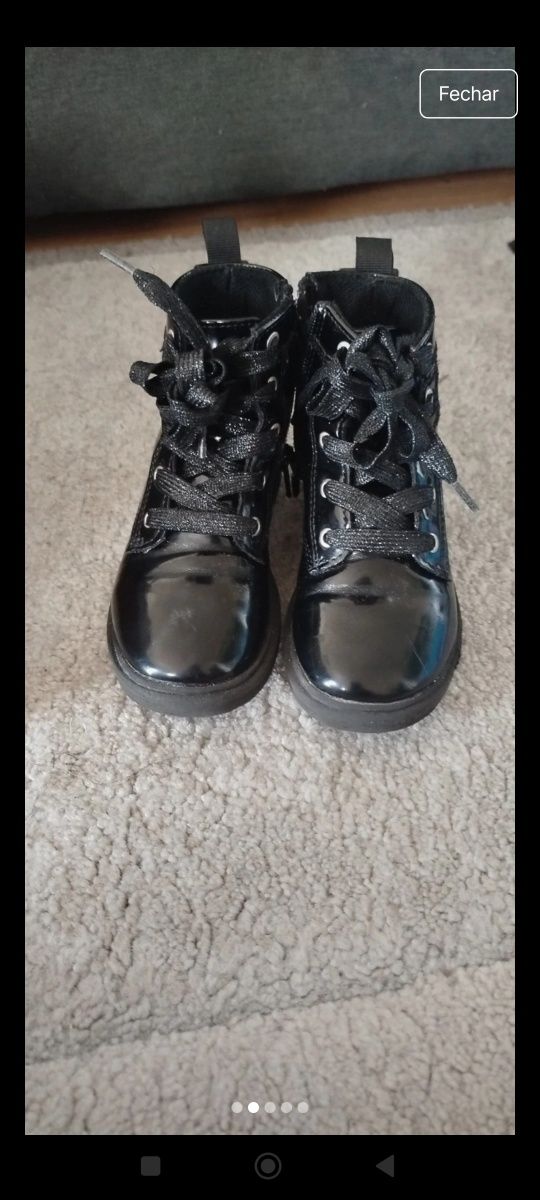Botas pretas menina 26