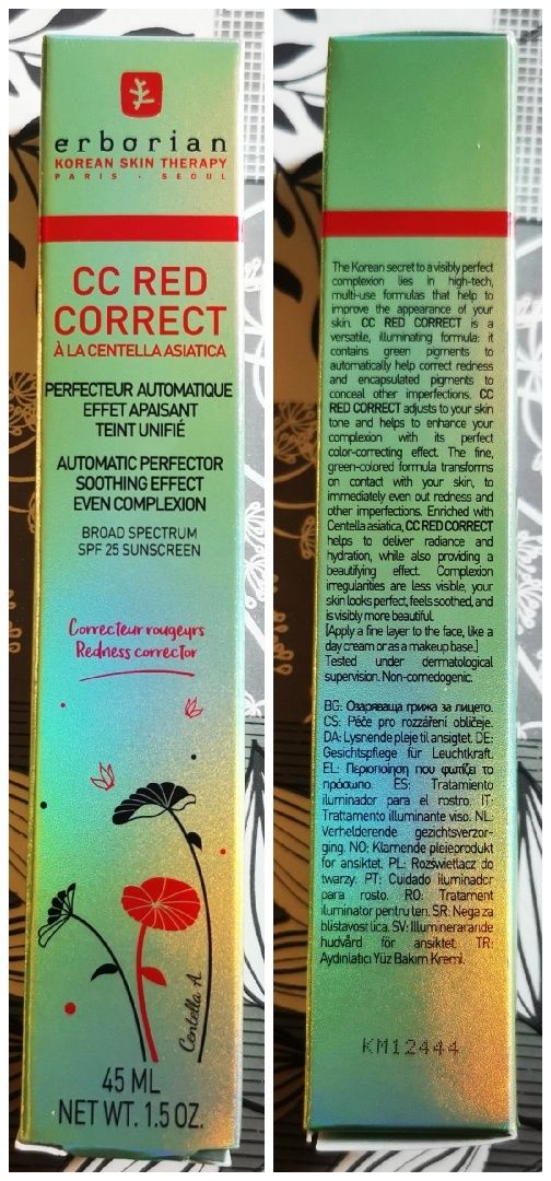Lekki krem kryjący do twarzy Erborian Red Correct CC large