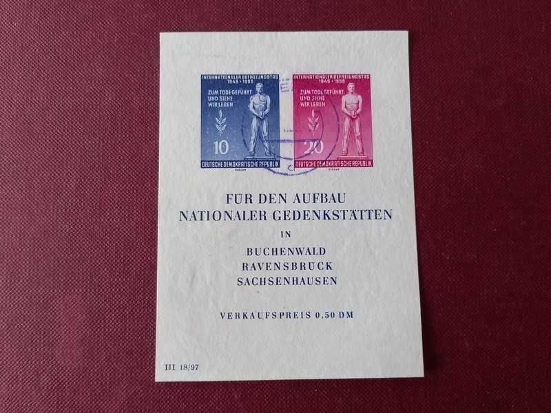Blok filatelistyczny   DDR  1955 r