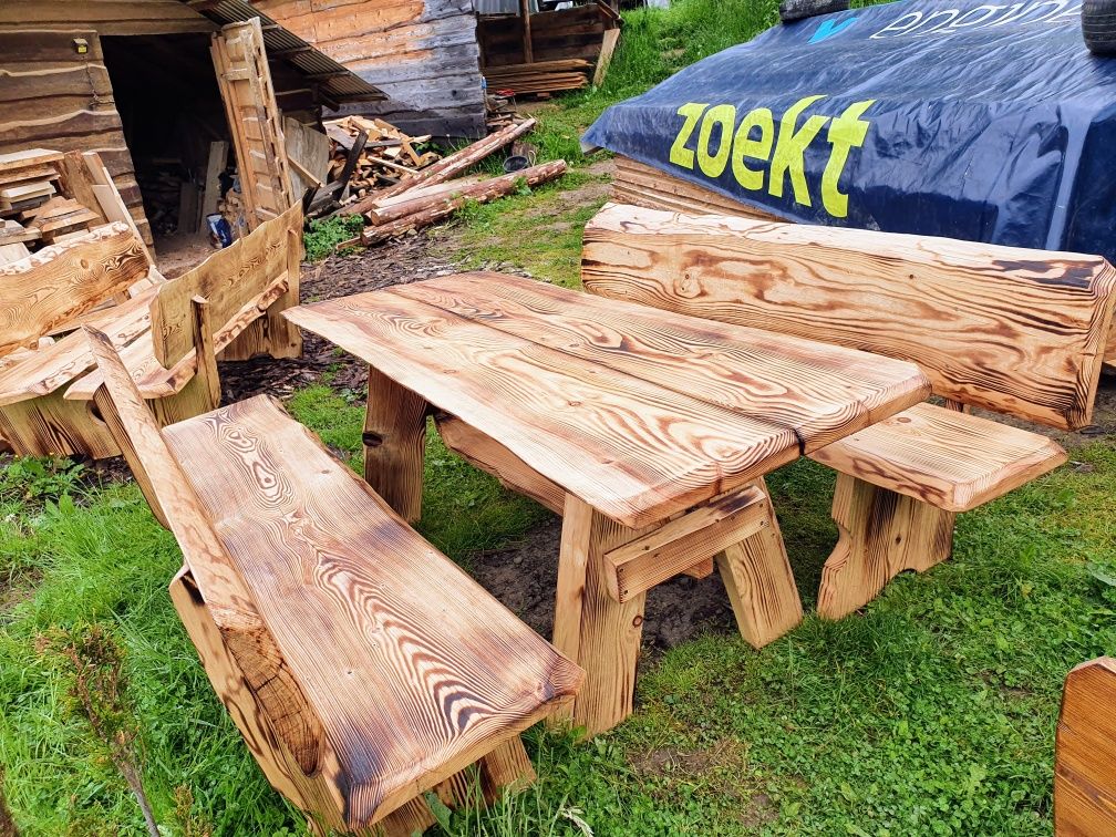 Meble ogrodowe masywne 5cm lakierobejca dostawa producent
