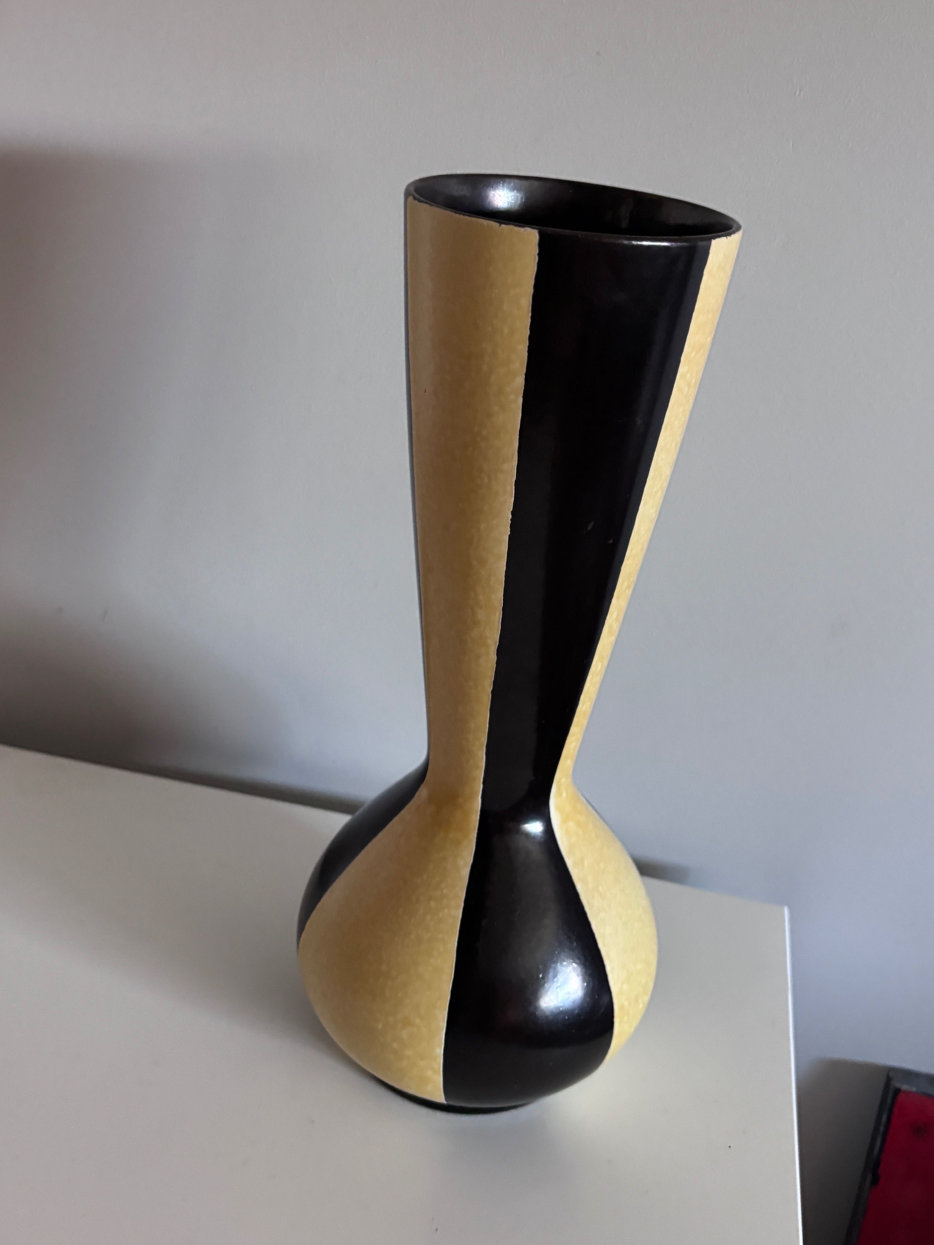 ceramiczny wazon retro prl pikasiak new look