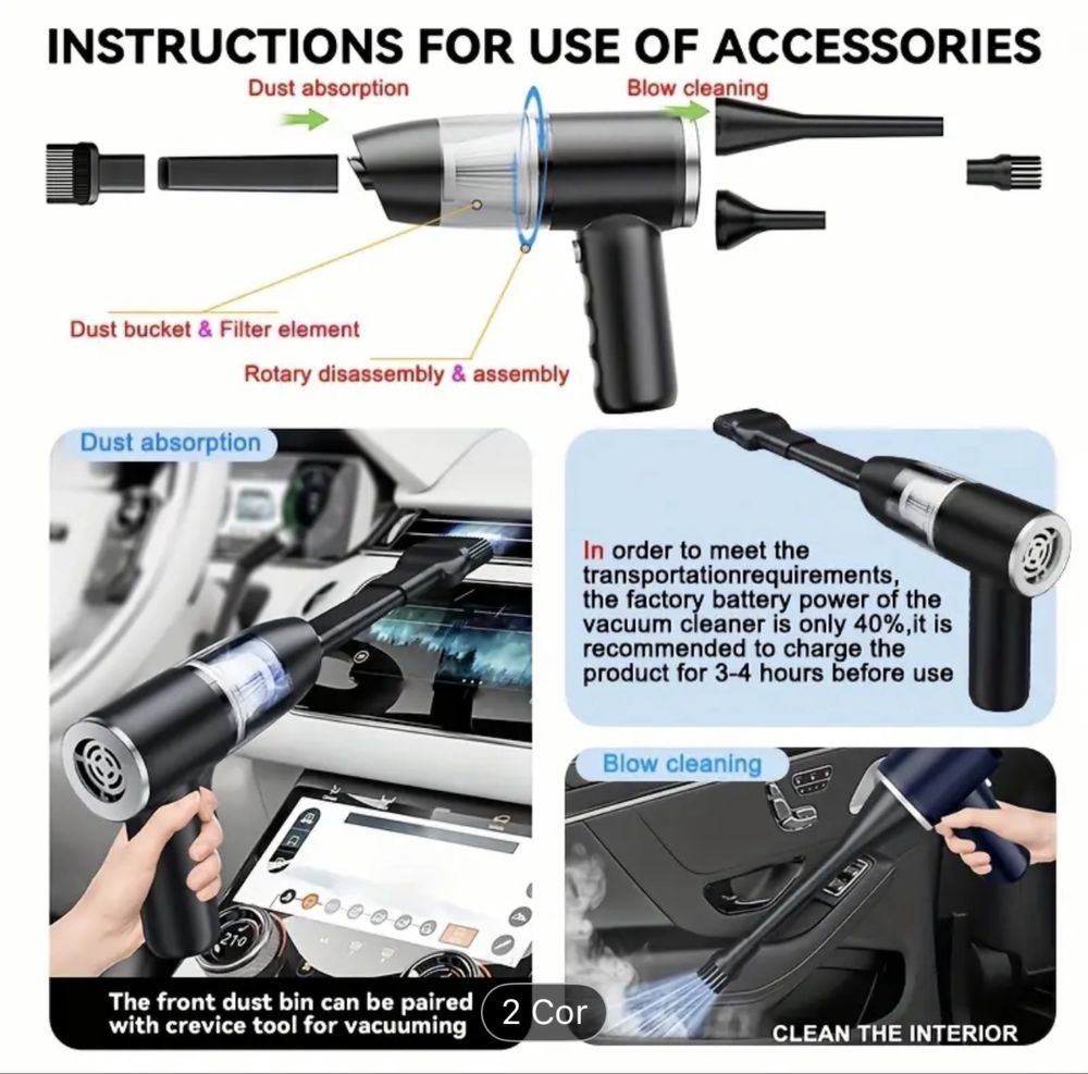 Mini aspirador para automovel