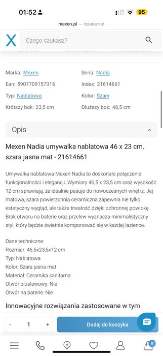 Mexen , унітаз та умиввльник , нове