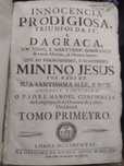 Innocencia Prodigiosa Triunfos da fé e da Graça 1721
