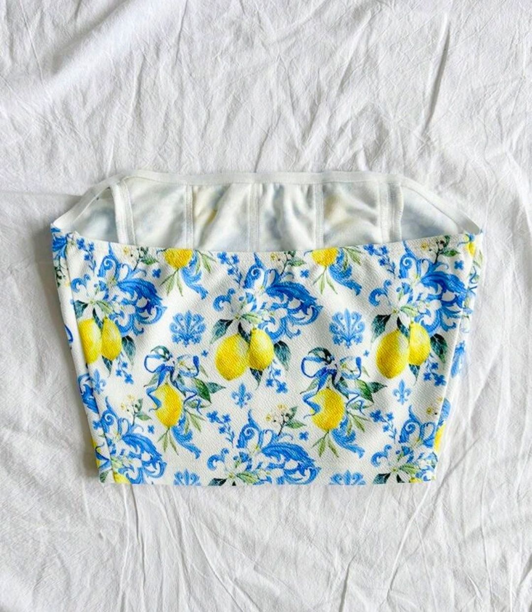 Cropp top, gorset r. M Limoncello wzór w cytryny