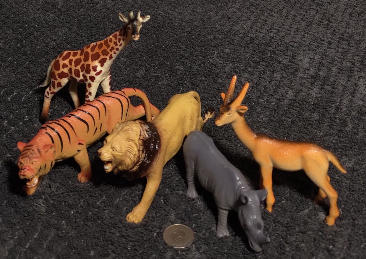 Dzikie zwierzęta 5 sztuk duże figurki
