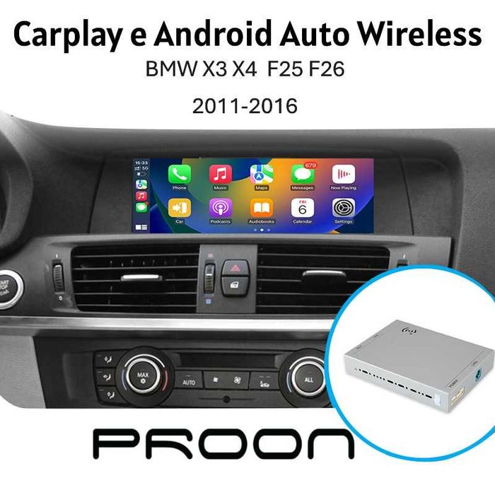 Box carplay android auto radio original para BMW X3 X4 F25 F26