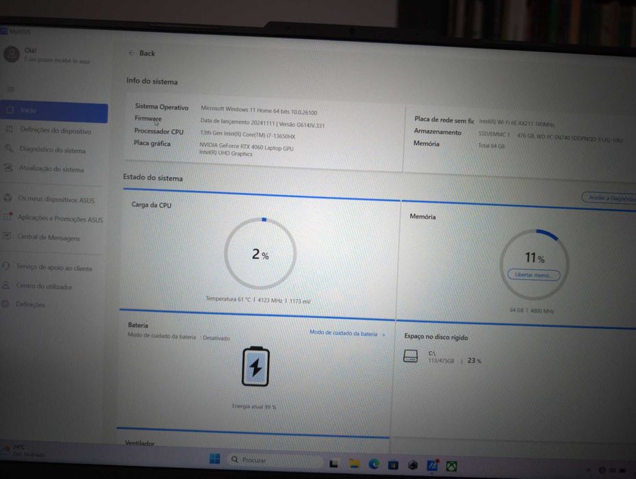 ASUS ROG Strix G16 - Intel Core i7-13650HX/64GB/1TB SSD/RTX 4060/16"