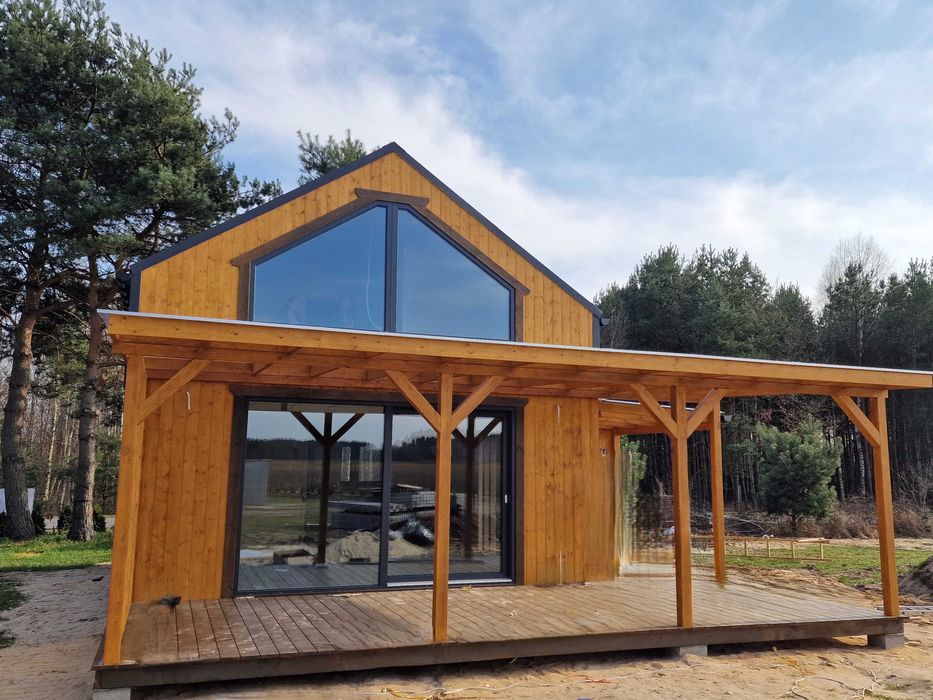 Nowoczesny dom drewniany , dom z drewna , stodoła, super promocja