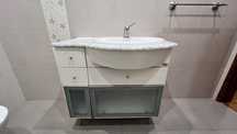 Móvel WC com lavatório e pedra mármore