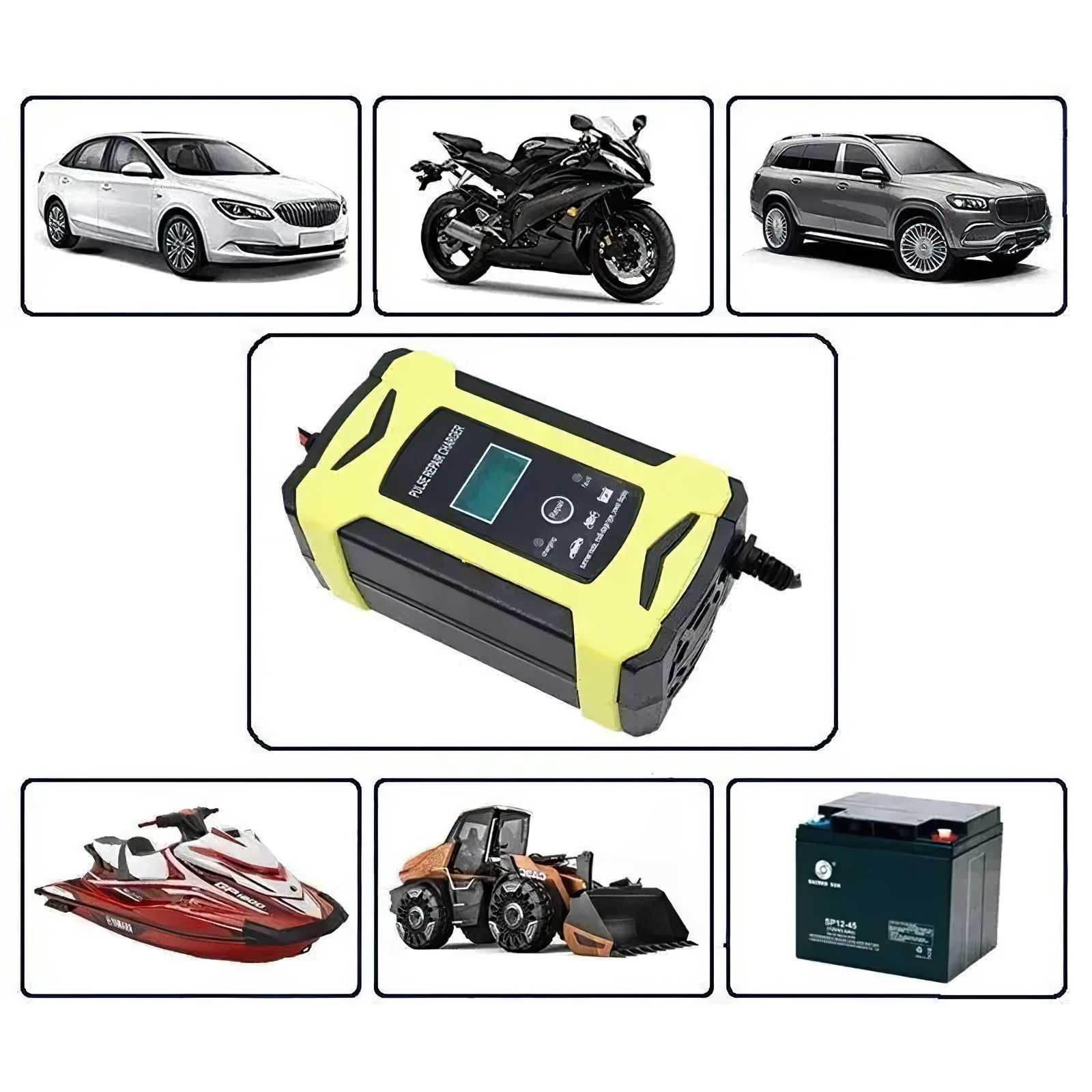 Зарядное устройство для автоаккумуляторов 12V 6A, LCD дисплей