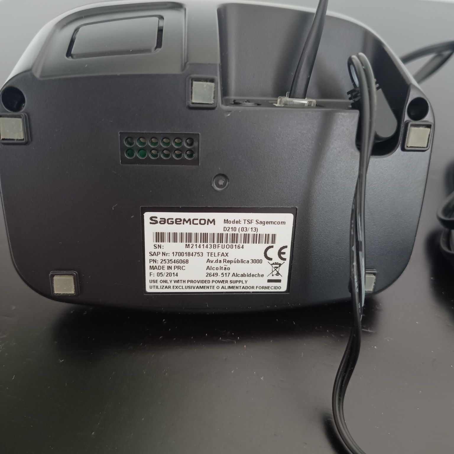 Telefone fixo a funcionar