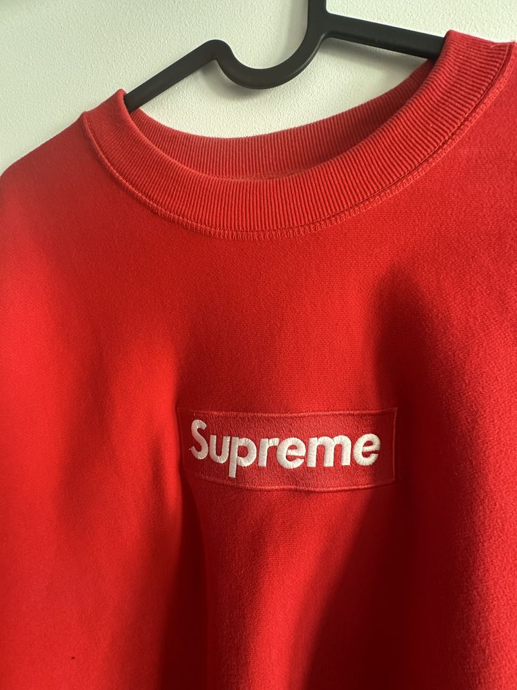 Supreme crewneck bluza czerwona red on red