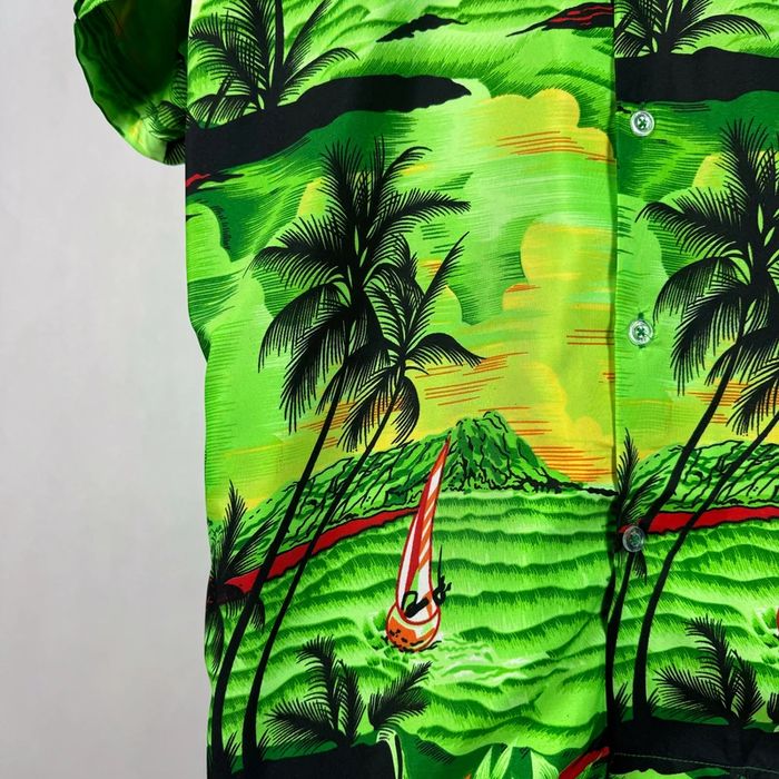 Koszula z krótkim rękawem t-shirt hawajka lata 80 Vintage