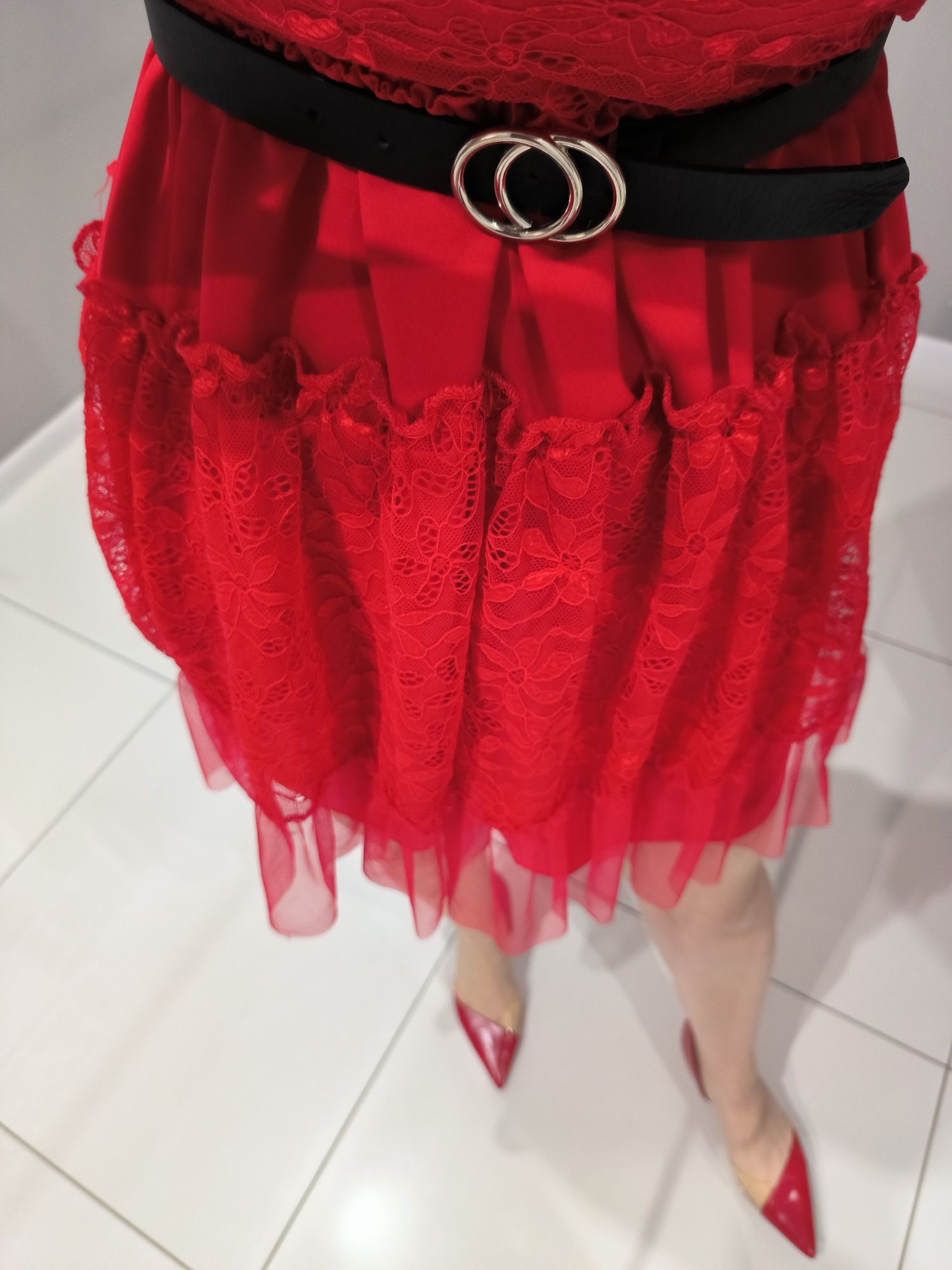 Czerwona sukienka xs-m