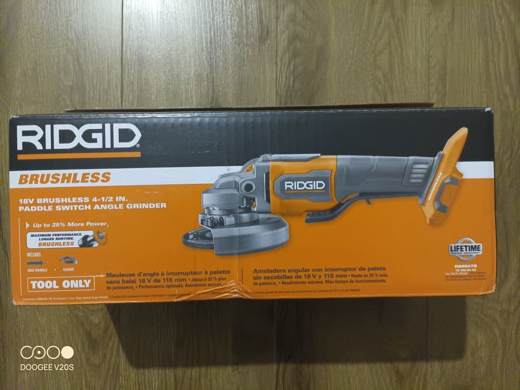 Ridgid R86047 18V Brushless Angle Grinder