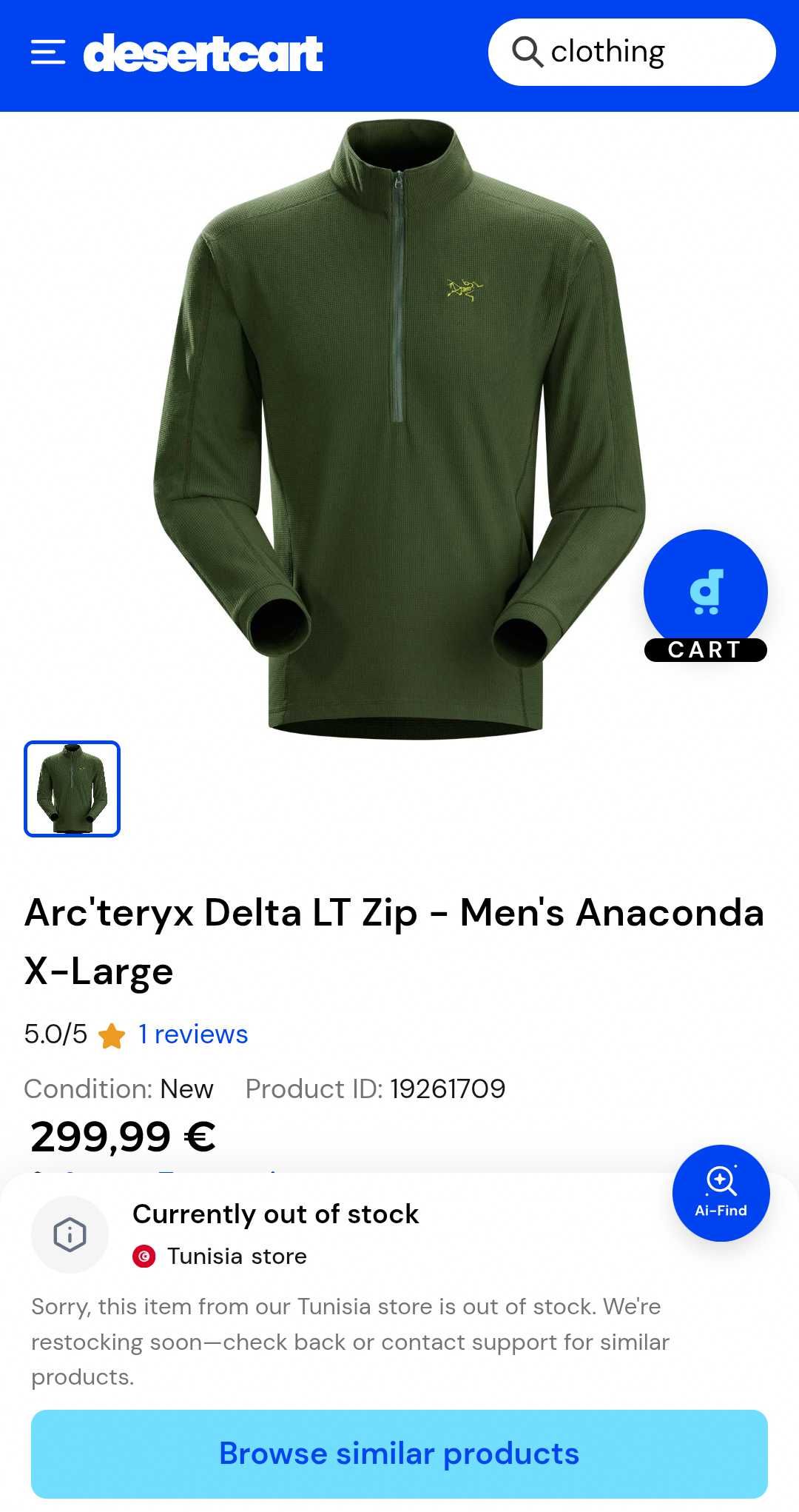 Оригінал фліс кофта Arc'teryx Delta LT