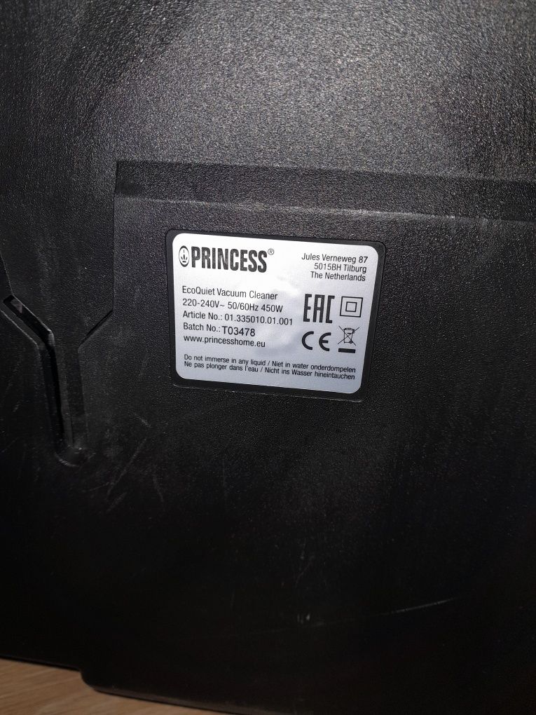 Odkurzacz princess 335010 USZKODZONY  450w brak srebrnej rury