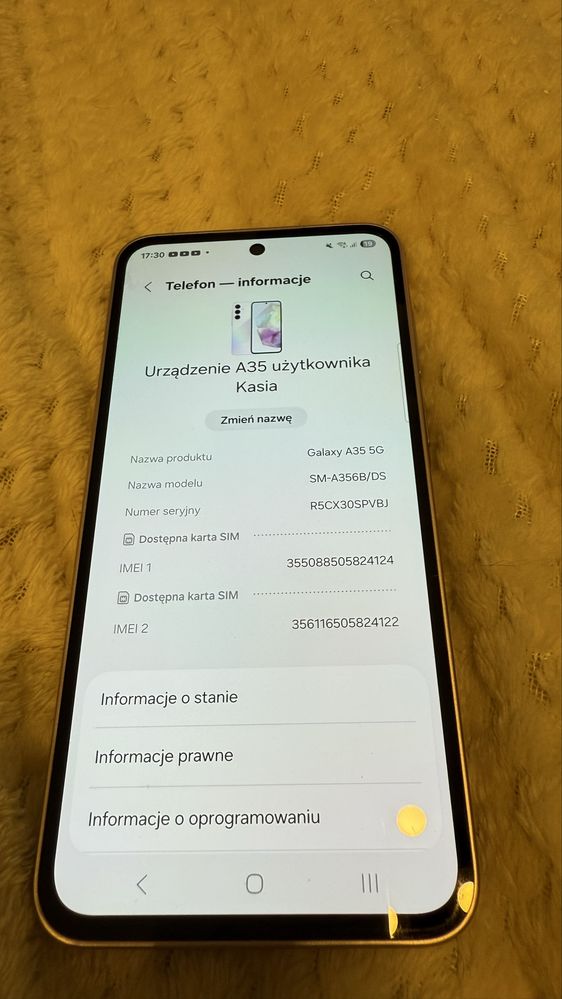 Samsung galaxy a35 jak nowy na gwarancji bez skazy 2 etui gratis