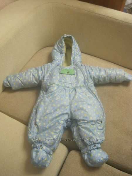 Зимний трансформер с отстёгивающимся мехом от 0 мес до 1, 5 лет