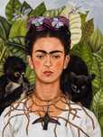 Obraz - Kahlo Autoportret Z Cierniowym Naszyjnikiem I Kolibrem