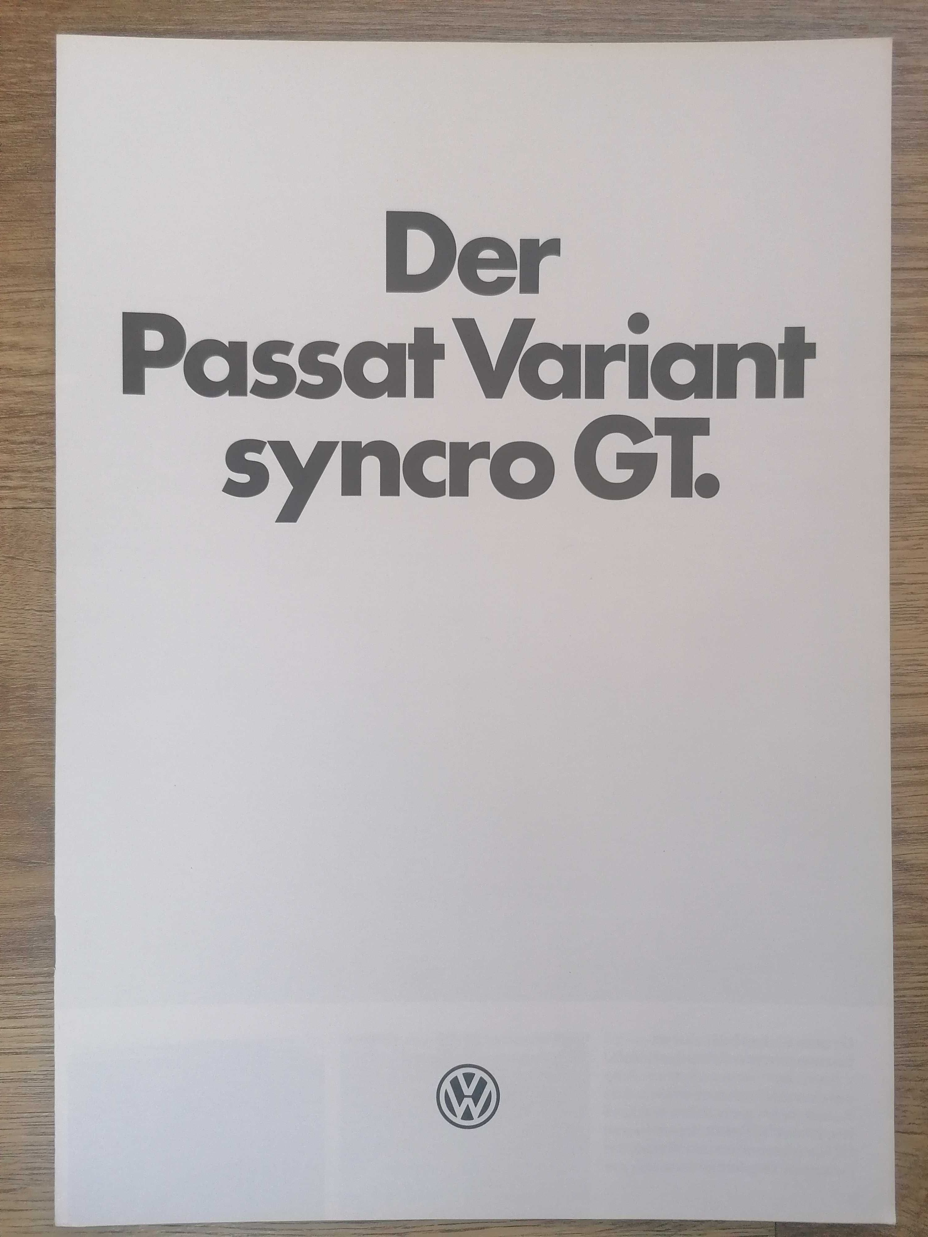 Prospekt VW Passat Variant Syncro GT B2