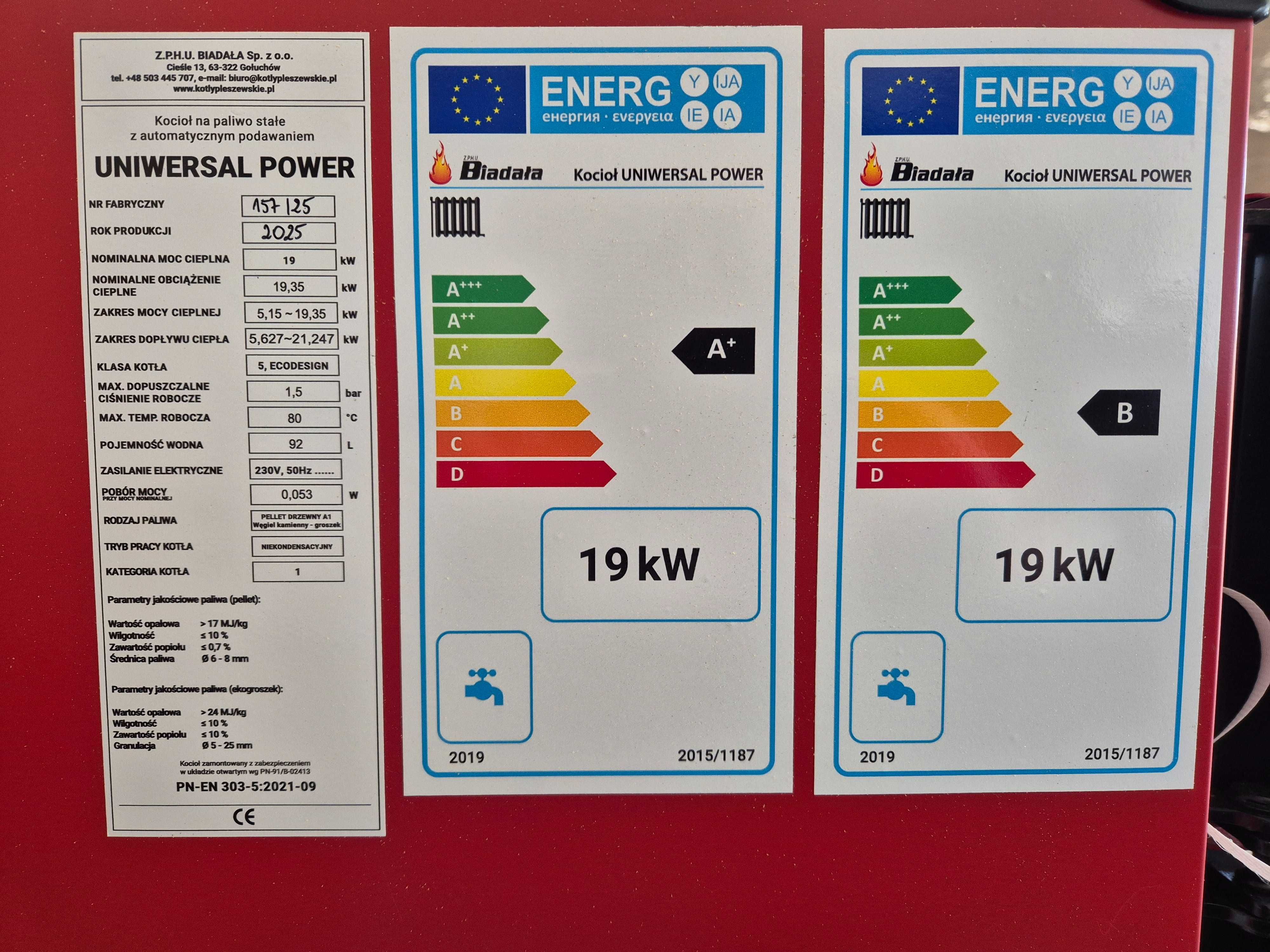 Piec Na Ekogroszek Pellet I Drewno Uniwersal Power o mocy 19 kW Śląsk