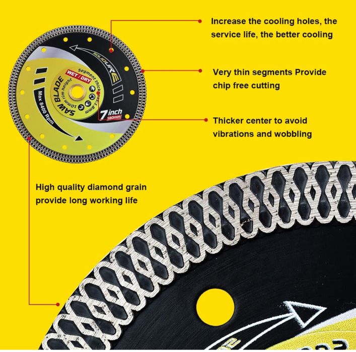 Solidure Diamentowa tarcza do płytek 180 x 22.3 x 10 mm