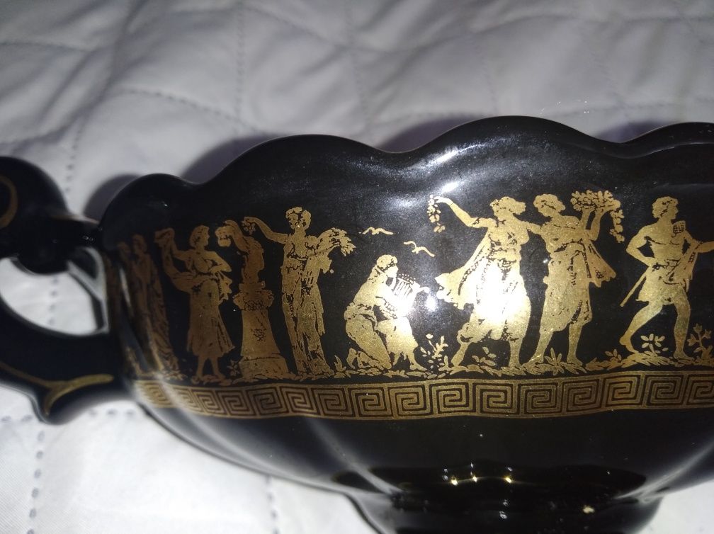 Miseczka ozdobna handmade z Grecji zdobiona złotem 24 karaty