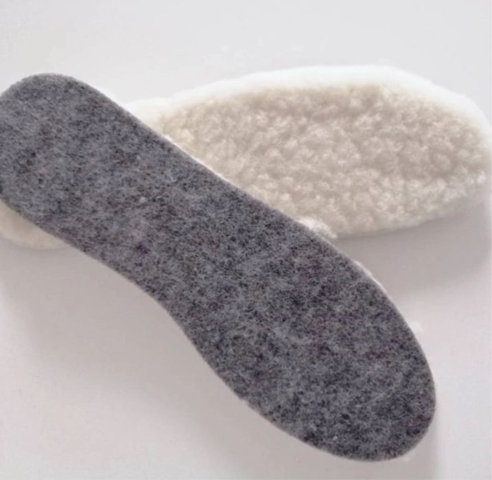 Теплі, зимові устілки для взуття на овчині, войлочні, стельки